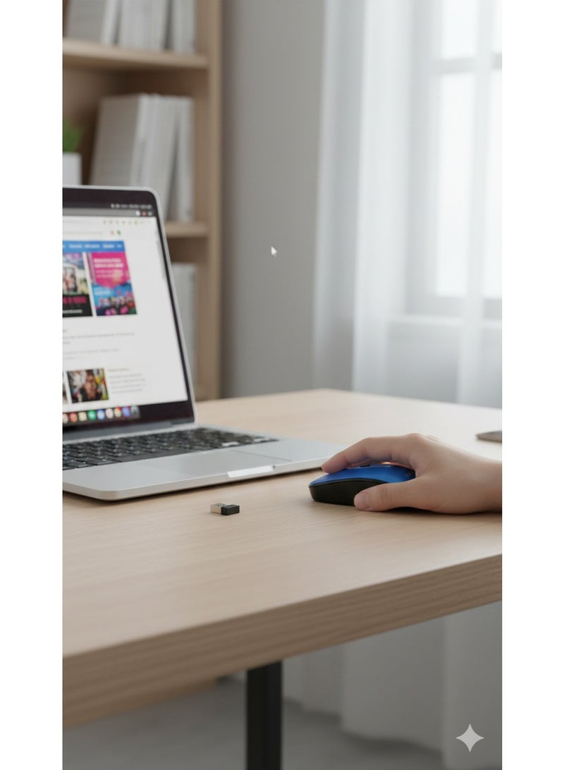 PRITECH 2.4G Universal Wireless Optical Mouse with USB Receiver – High-Precision Portable Mouse for Laptop, Computer, and Smart TV – Ergonomic Design for Home & Office - Image 5